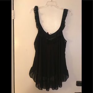 Sheer ruffled strap lingerie